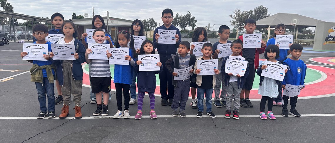 Students of the Month for the month of October