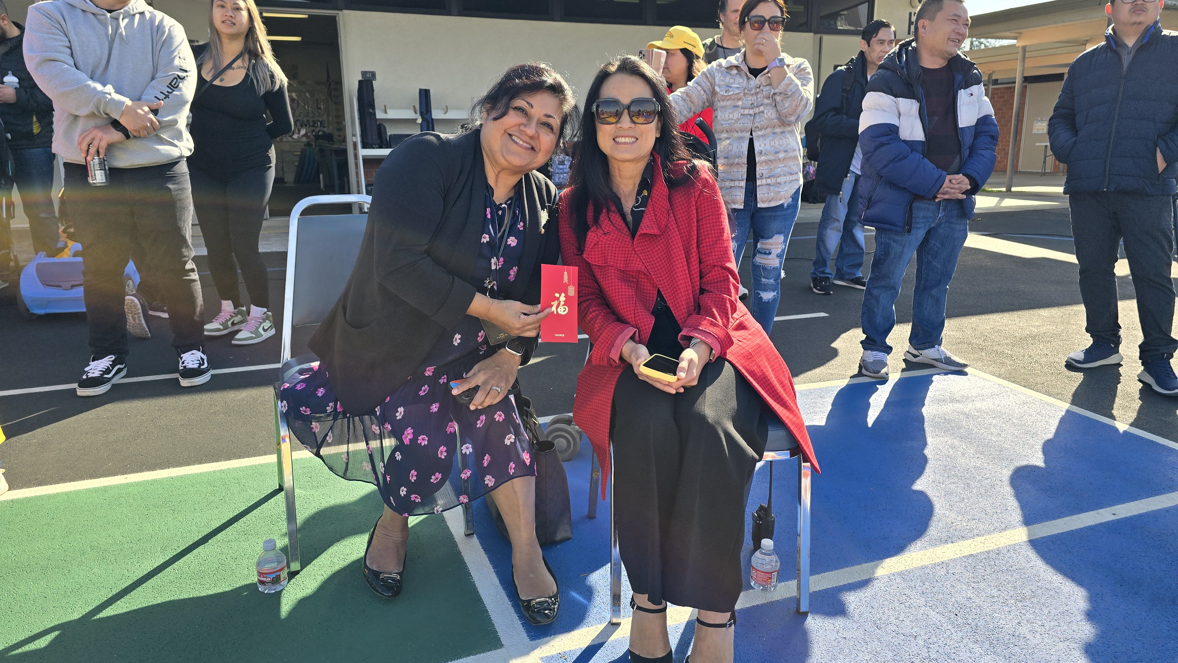 Mrs Camp and Mrs Swartz