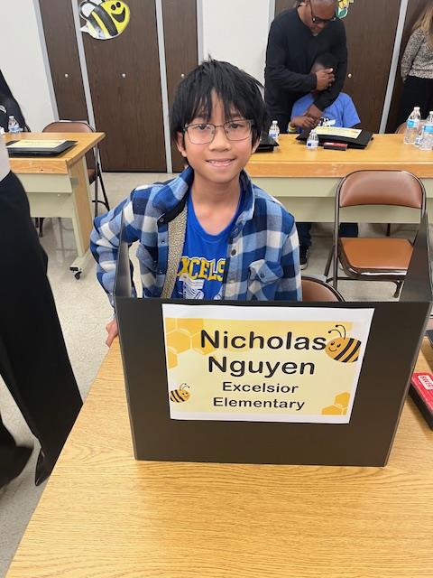 Nicholas at Spelling Bee