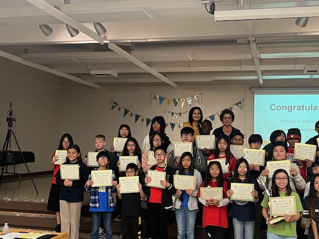 Students at Spelling Bee