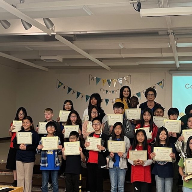 Students at Spelling Bee
