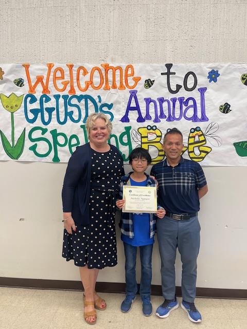 Nicholas 3rd place Spelling Bee