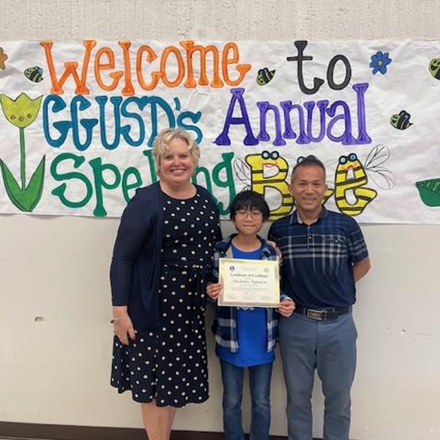 Nicholas 3rd place Spelling Bee