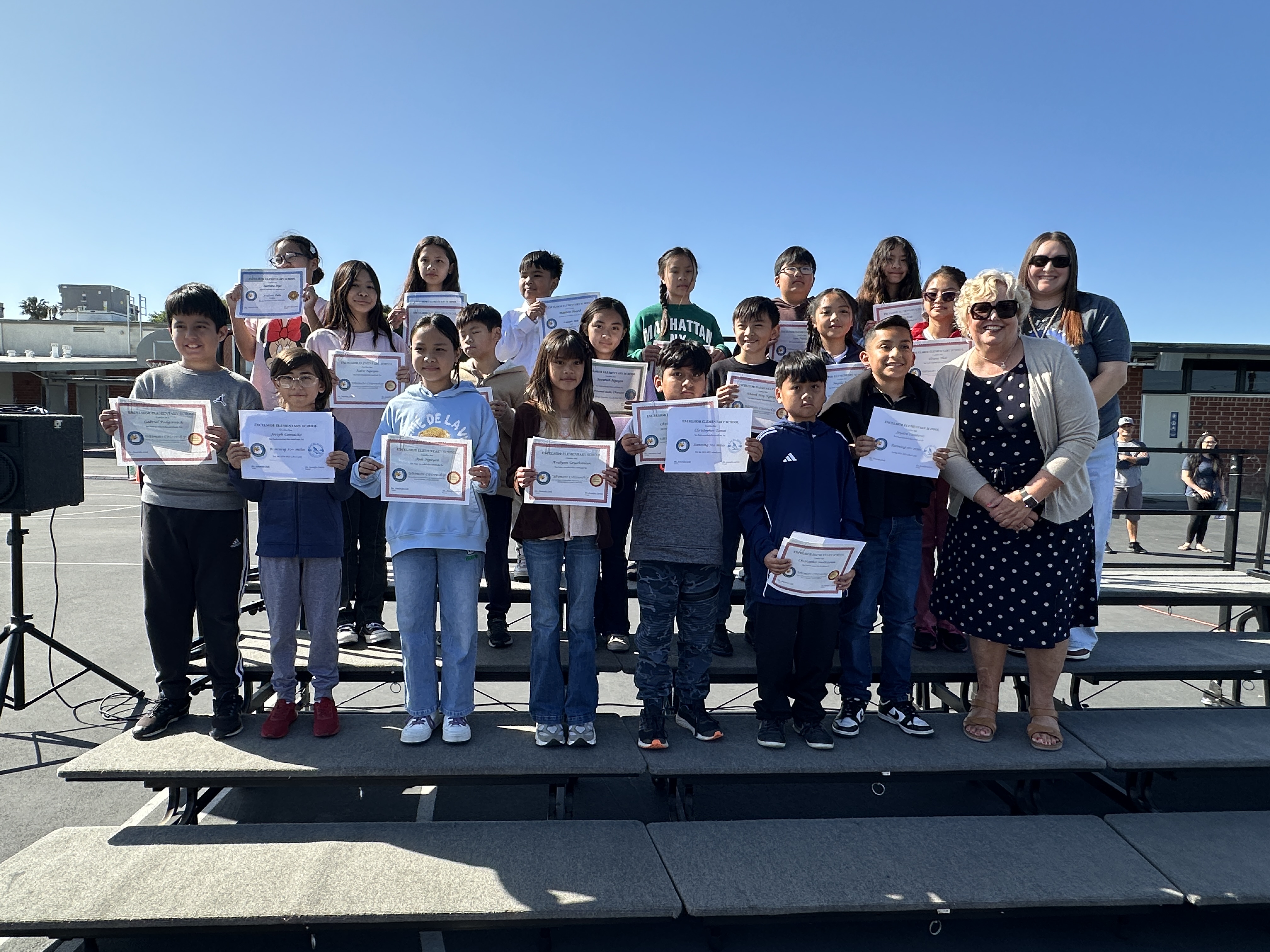 Second Trimester Awards with Ms. Cook and Principal Carter!