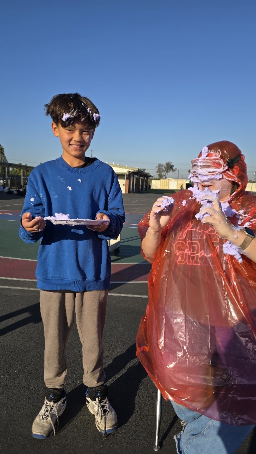 Ms. Cook pie in face