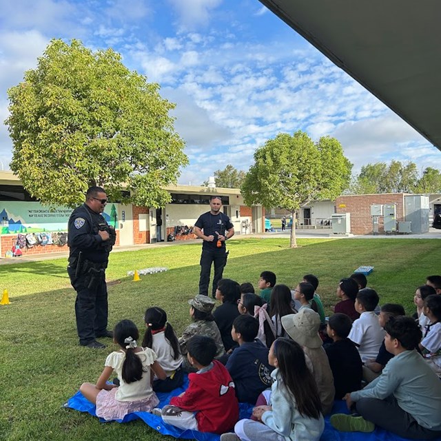 Police Officers are sharing about their job with our Excelsior students!